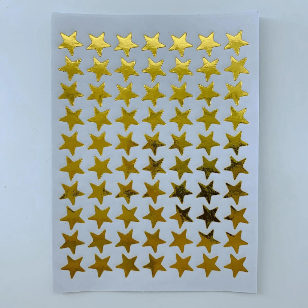 Gold Star Sticker Set for Teachers and Class Rewards | 10 Sheets of Five Pointed Star lifestyle view