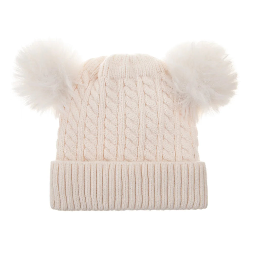 Baby Knotted Turban Hat | Warm Fleece Lined Beanie for Infants alternate view