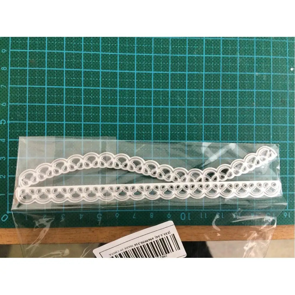 Lace Edge Border Metal Cutting Dies | Decorative Paper Craft Stencil Set close-up view