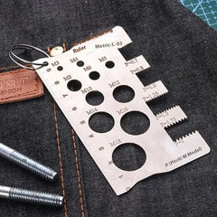 Screw Thread Pitch Gauge | Stainless Steel Measuring Tool for Bolt Nut Metric Threads alternate view