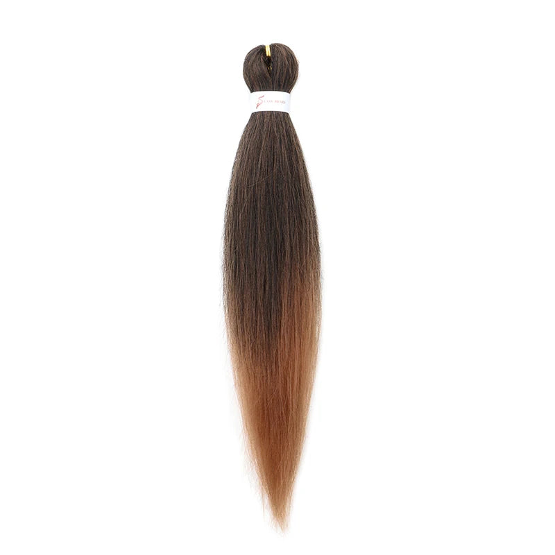 20Inch Synthetic Pre Stretched Braiding Ombre Hair Extension for Black Women Yaki Stra close-up view