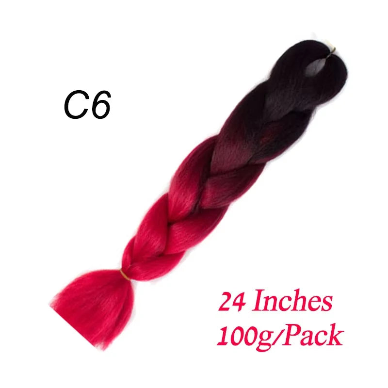 Lihui Pre Stretched Jumbo Braid Hair Extensions 24 inch | Kanekalon Synthetic Hair for African Braids