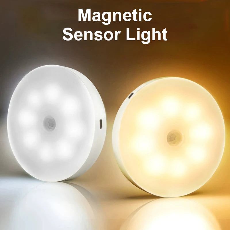 8LED Motion Sensor Night Light | USB Rechargeable Automatic Night Lamp for Bedroom alternate view