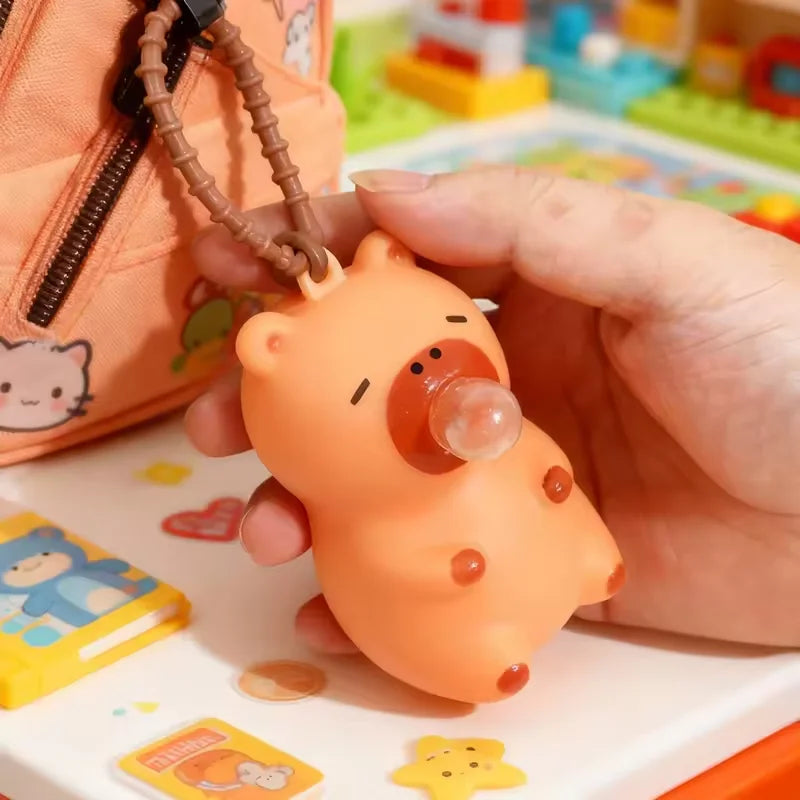 1PC Creative Capybara Doll Spit Bubble Fidget Decompression pinch toy Relieve Stress lifestyle view