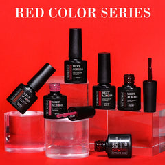 MEET ACROSS 7ml Wine Red Gel Nail Polish Long-Lasting French Style Gel Nail Supplies For detail view