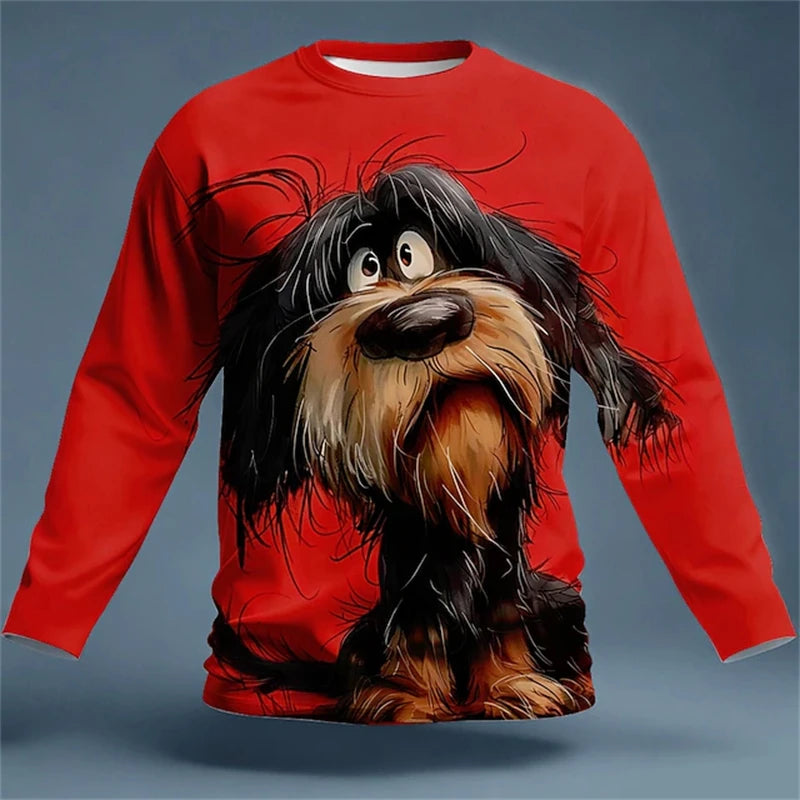 2026 Fun 3D Animal Print Men's T-Shirt Hip-Hop Streetwear Spring Oversized Fashion Cr alternate view