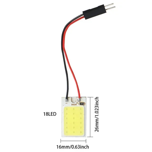 4-Pack T10 LED Car Interior Bulbs | 12V COB Dome Light close-up view