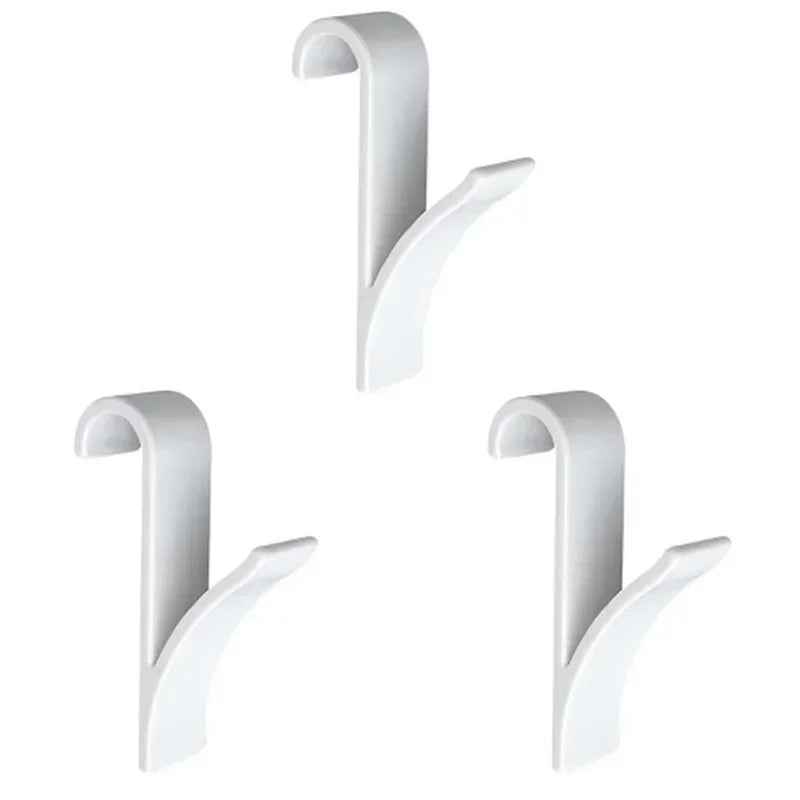 Kitchen Bathroom Hanger Clips Storage Racks White Clear Hanger Heated Towel Radiator lifestyle view