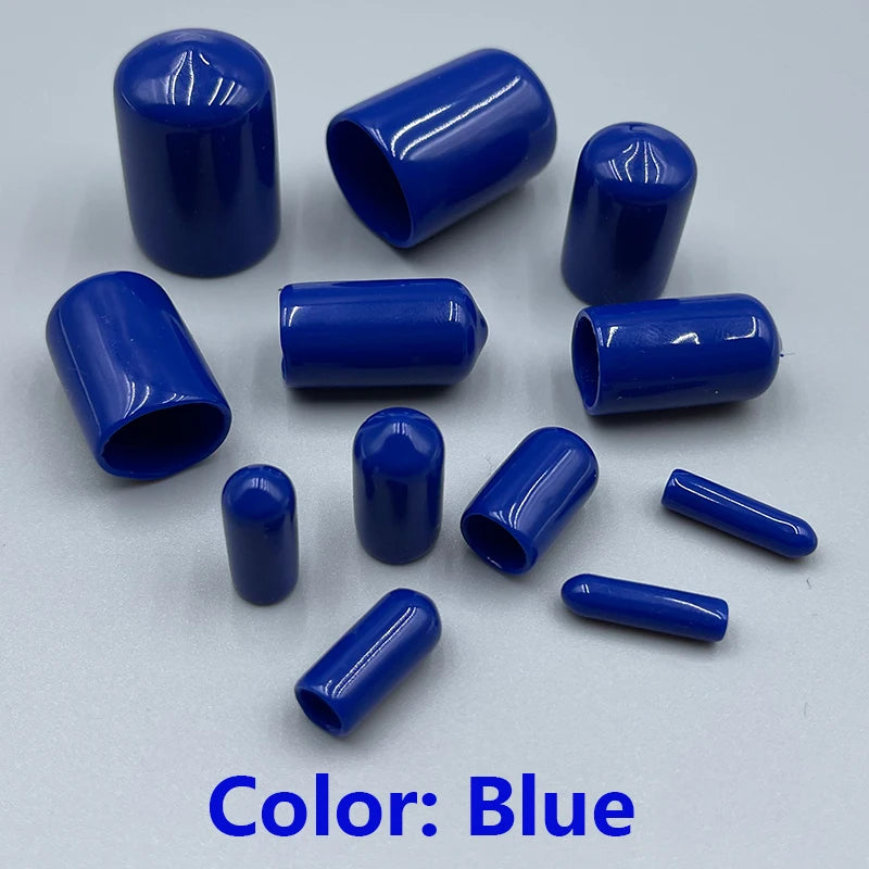 7 Colors In Stock PVC Rubber Cap Silicone Cover Plastic Pipe Sleeve Hub Thread Prot additional angle