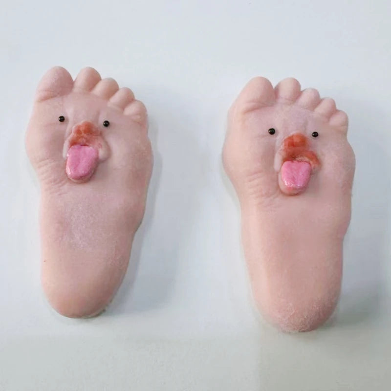 Funny Tongue Sticking Big Feet Squeeze Toys Novel Soft Silicone Fidget Toy Soft Slow alternate view