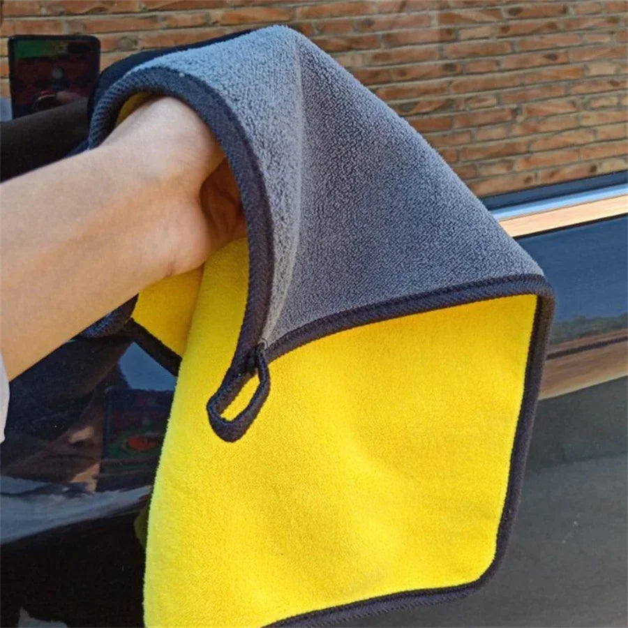 1/2/6/10pcs Microfiber Cleaning Towel Thicken Soft Drying Cloth Car Body Washing Towe alternate view
