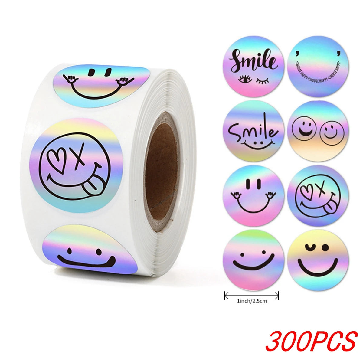 100-500pcs Rainbow Laser Thank you for supporting my small business Stickers Gift Env alternate view