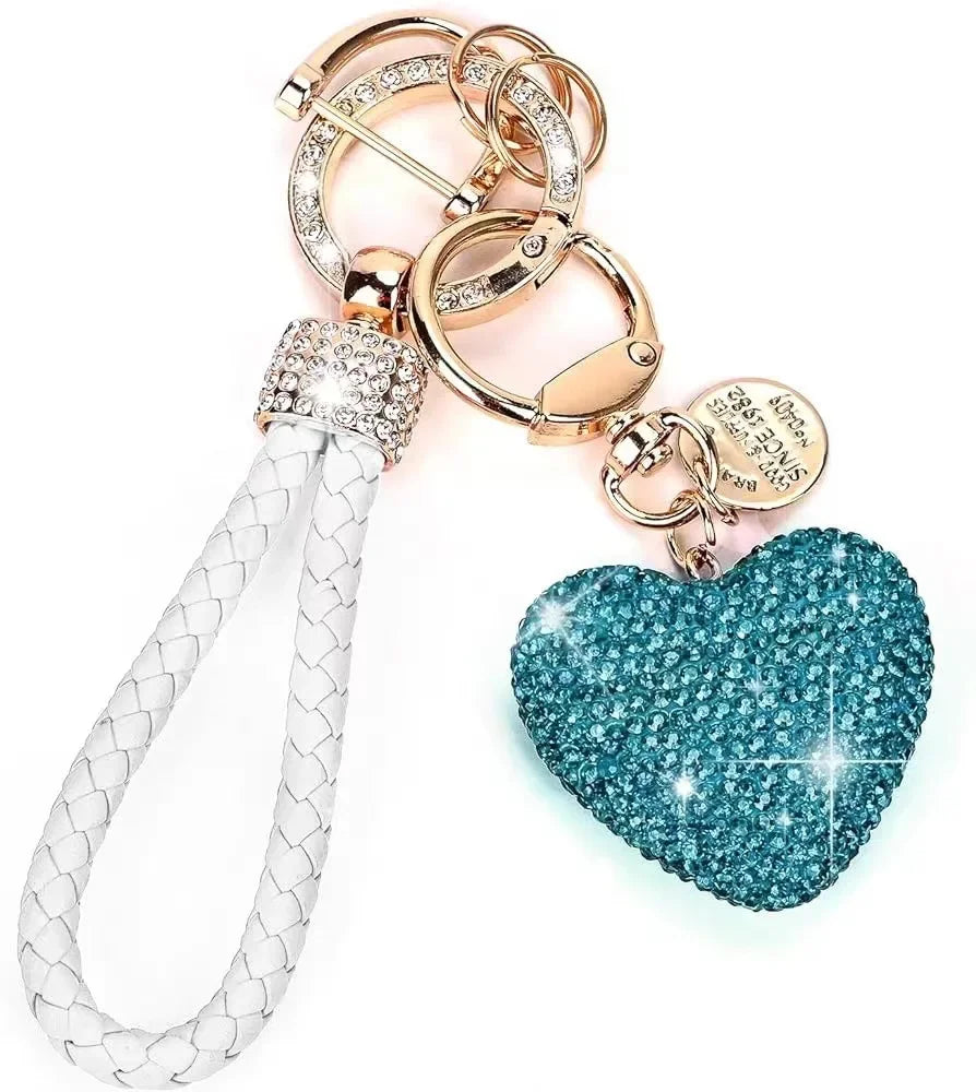 Leather Love Key Chain | Heart-Shaped Car Bag Pendant lifestyle view