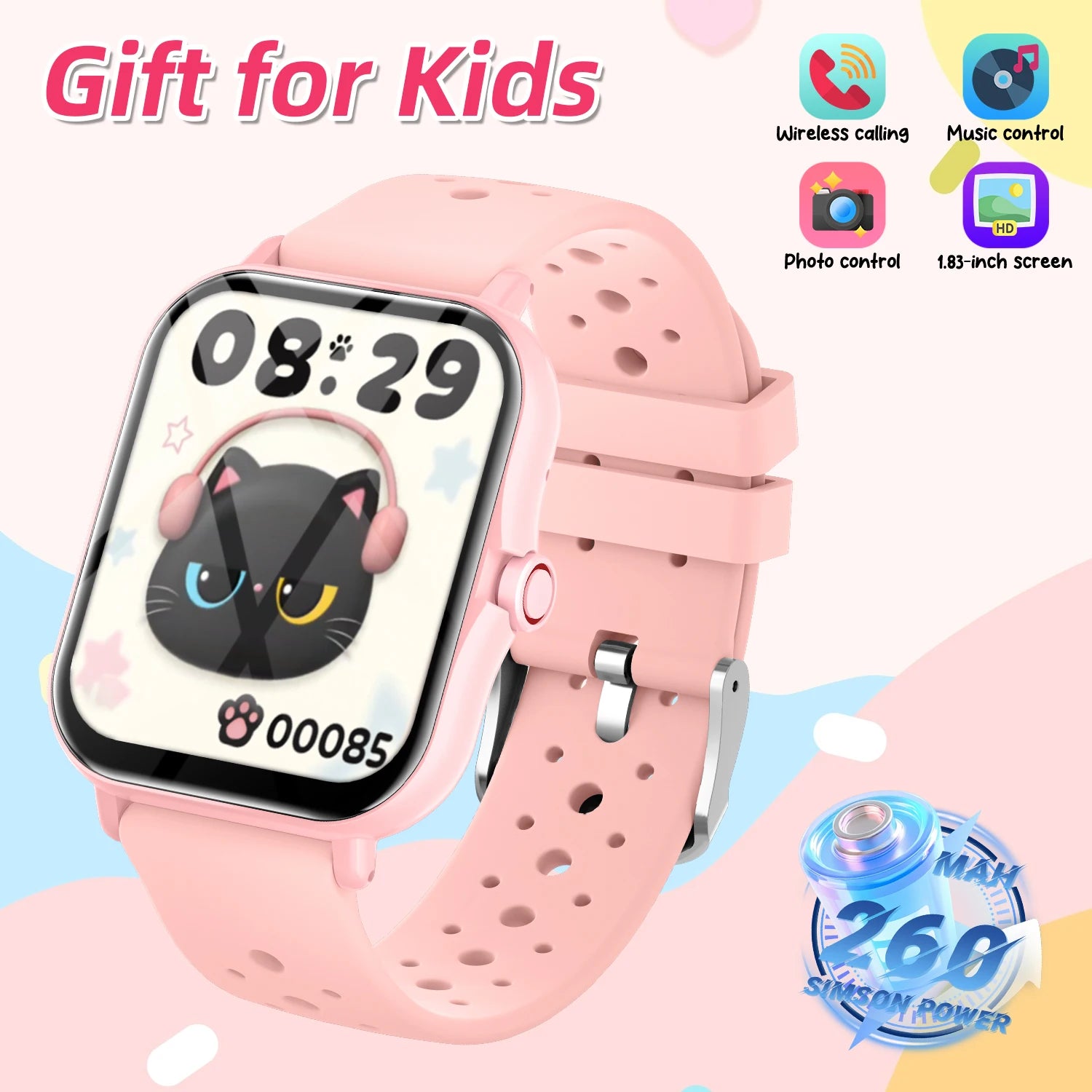 2026 Smartwatch with 1.83-Inch Screen | Bluetooth Call Fitness Tracker for Kids and Adul detail view