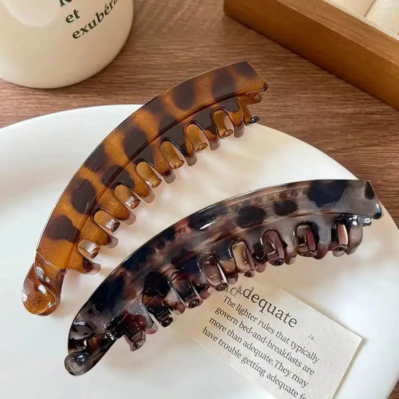 Tortoiseshell Banana Hair Clip Fish Shaped Hairpin