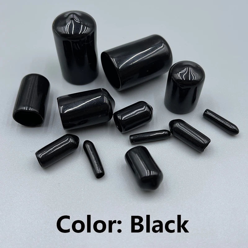 7 Colors In Stock PVC Rubber Cap Silicone Cover Plastic Pipe Sleeve Hub Thread Protec alternate view