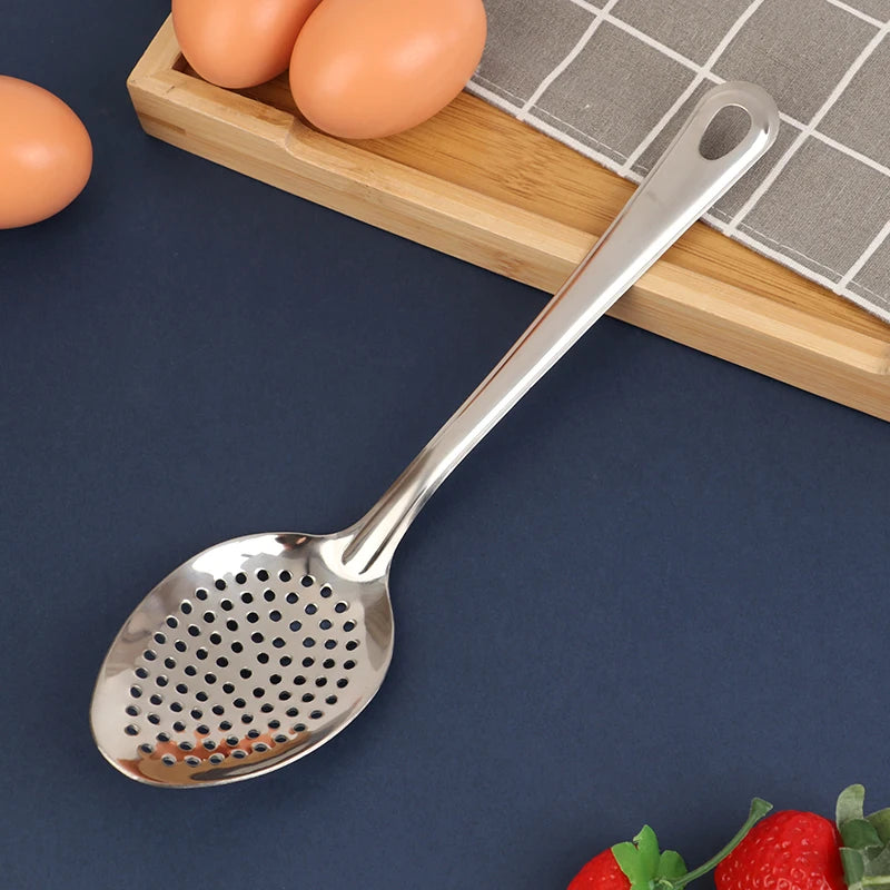 Stainless Steel Strainer Spoon | Perforated Colander Spoon for Kitchen Cooking alternate view