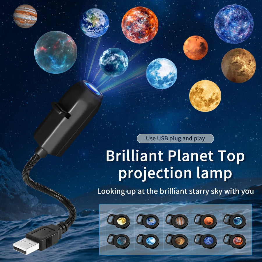 5V USB Projection Lamp Strip | Planet Halloween Christmas Theme Ceiling Decor alternate view