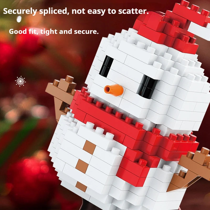 DIY Santa Reindeer Building Blocks | Christmas Domino Game Set detail view