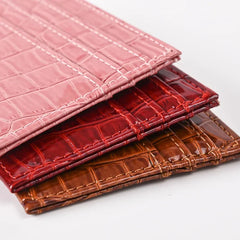 Credit Card Holder for Women Men | Slim Wallet with Crocodile Pattern alternate view