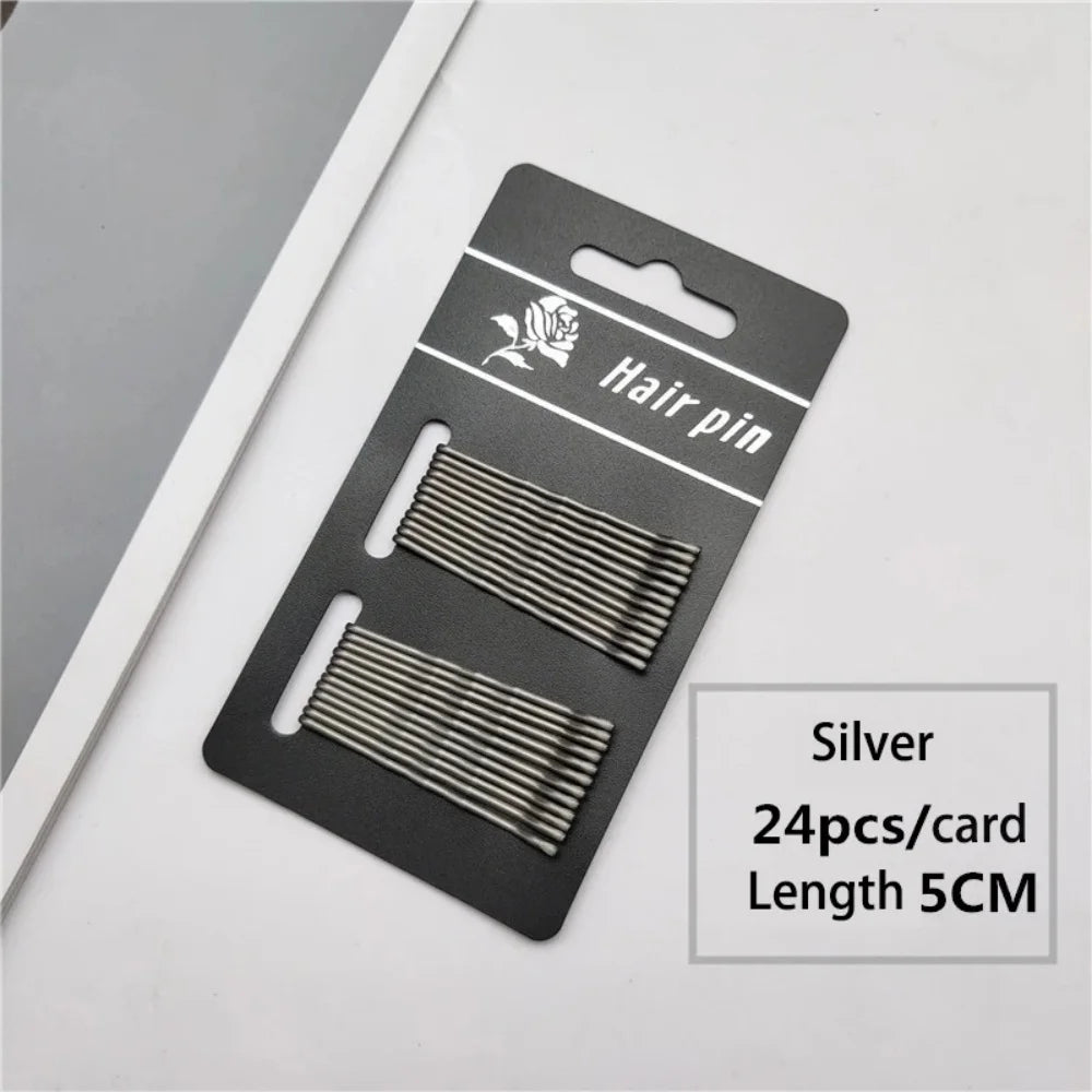 24/50pcs Black Hairpins For Women Hair Clip Lady Bobby Pins Invisible Wave Hairgrip Meta detail view