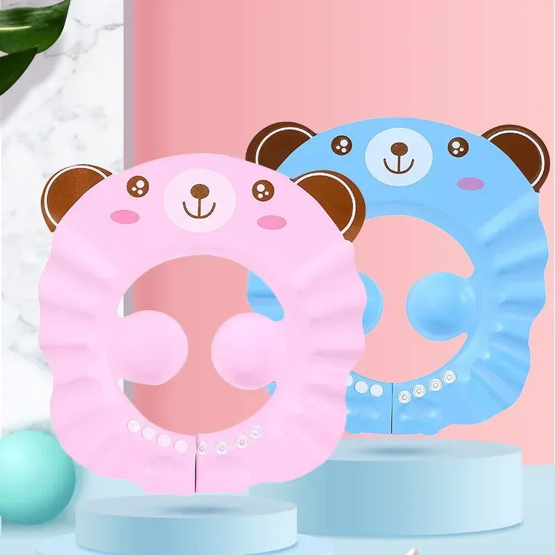 Adjustable Baby Shower Cap - Soft Bathing Hat for Kids with Ear Protection, Gentle Hair Wash Shield (0-4 Years)