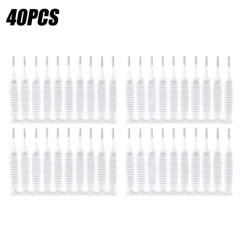 10-500PCS Shower Cleaning Brush Bathroom Micro Nylon Brush Nozzle Anti-blocking Cleaning detail view