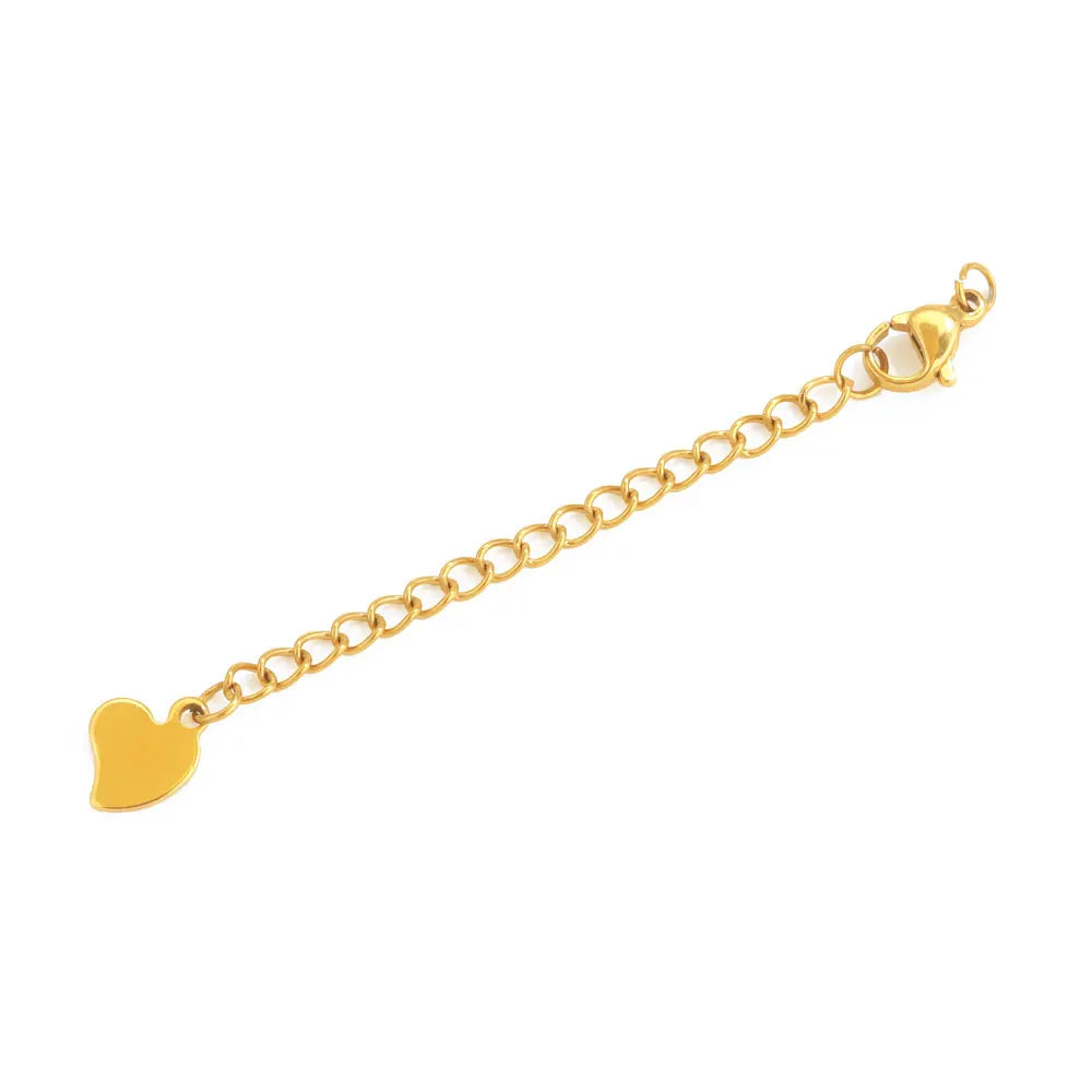 10pcs Stainless Steel Extension Extended Tail Chains With Lobster Clasps For Bracelet lifestyle view