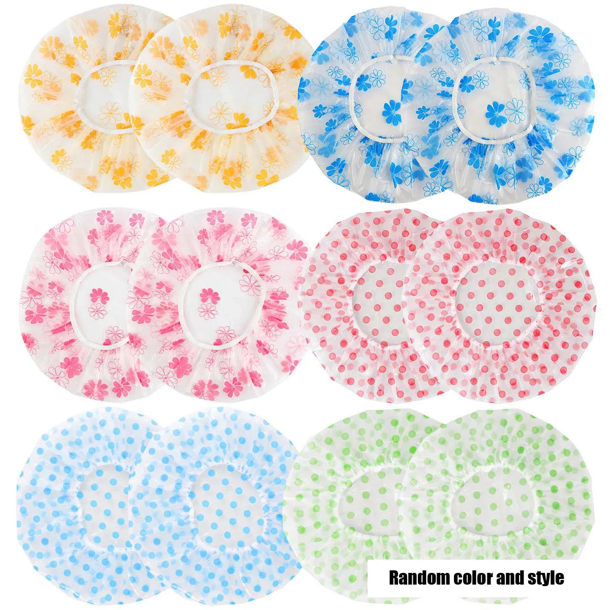 1/5pcs Shower Cap Waterproof Bathing Household Long Hair Shower Dry Hair Cap Kitchen alternate view