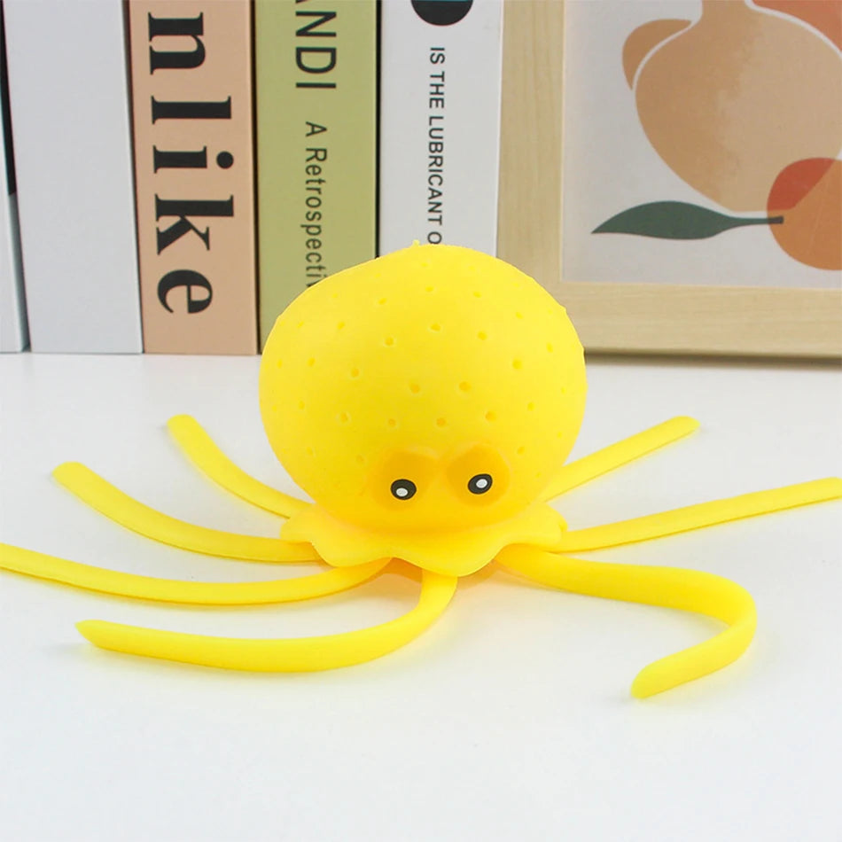 Bath Toys Sponge Water Absorbing Octopus Squeezing Stress Relief Toys Summer Swimmi additional angle