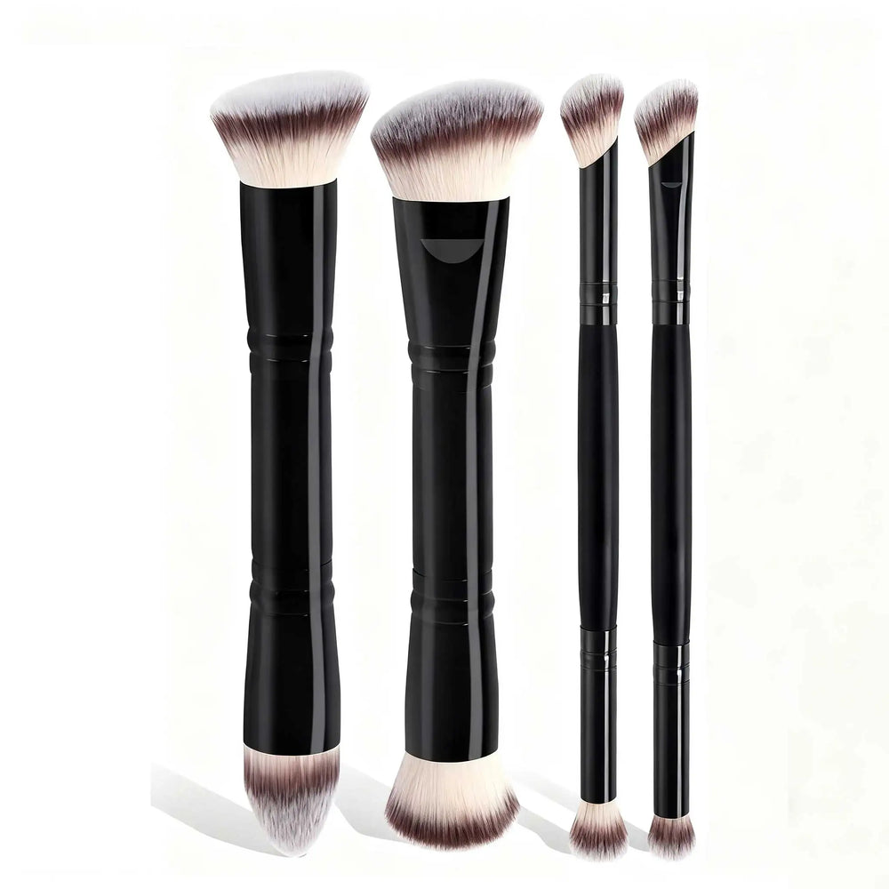 4pcs Basic Makeup Brushes Set with Box | Dual-ended Travel Kit for Beginners alternate view
