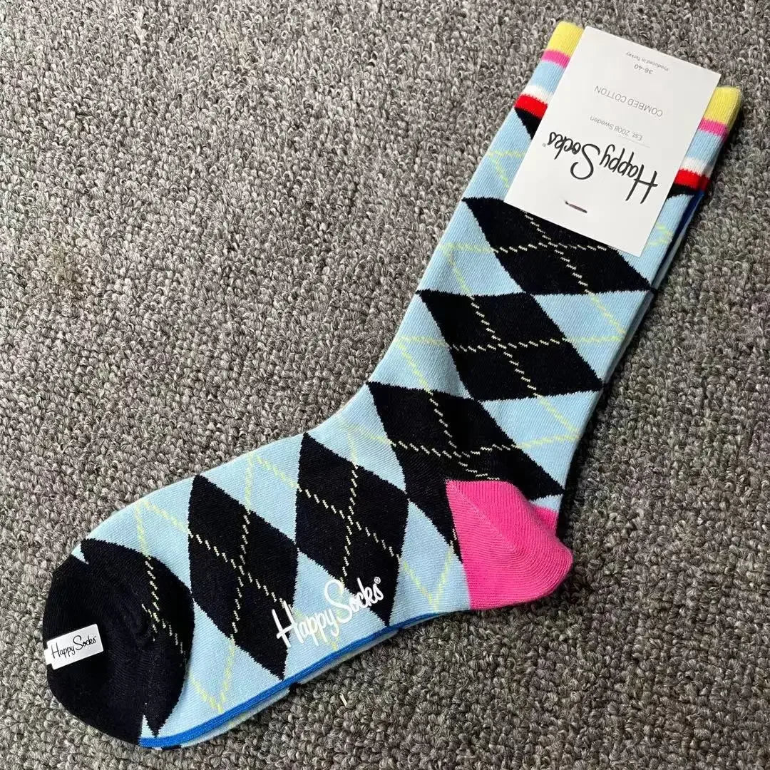 Multicoloured Socks Women Men Sports Socks Funky Dress Socks Casual Cotton alternate view