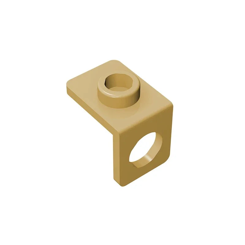 Gobricks GDS-1165 Minifig Neck Bracket with Back Stud | Thin Back Wall Building Block close-up view
