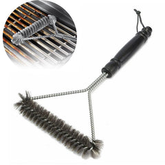 Barbecue Grill BBQ Brush Clean Tool Grill Accessories Stainless Steel Bristles Non-stick detail view