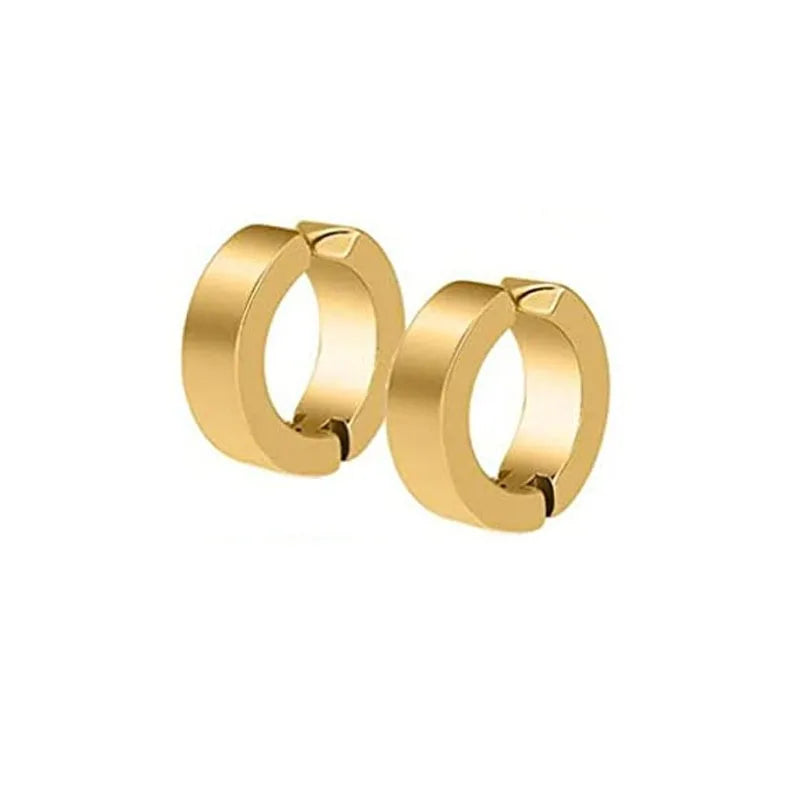2Pcs Crystal Strong Magnetic Ear Stud Clip Earrings for Men and Women, Punk Round Zircon detail view