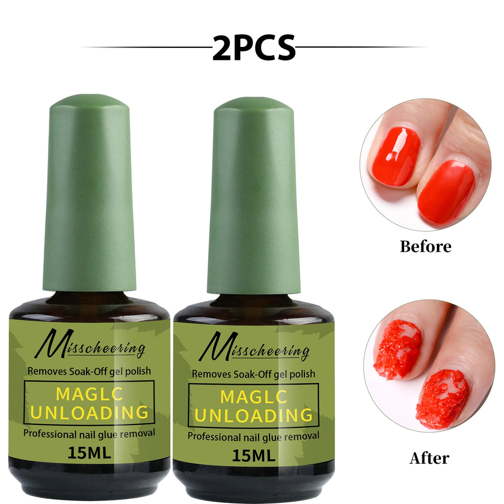 Misscheering 15ml Magic Fast Nail Gel Polish Remover Clean UV Soak Off Semi Permane additional angle
