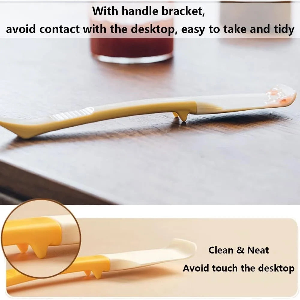 Silicone Jam Spatula with Can Opener End | Multi-Purpose Jar Spreader and Scraper lifestyle view