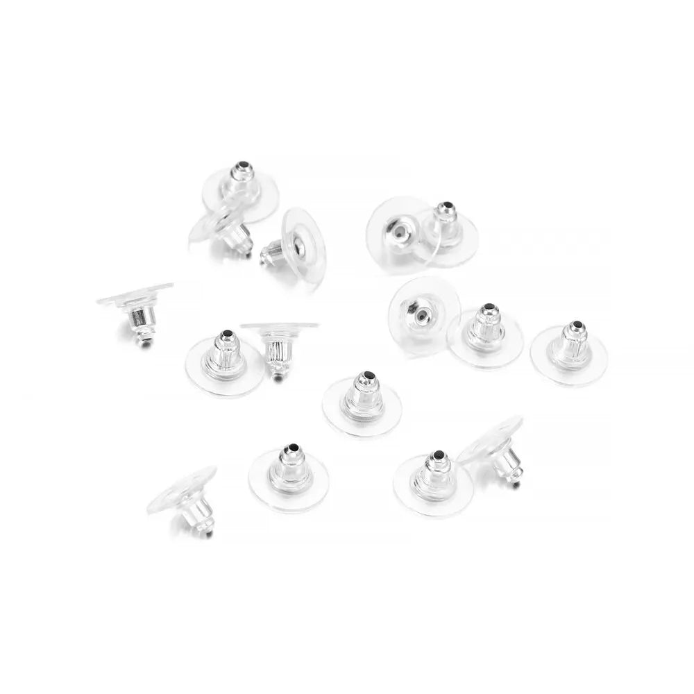 Earring Backs Post Nuts Silicon Steel Earnuts Stud Earring Back for DIY Jewelry Making detail view