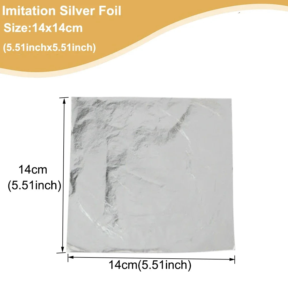 Imitation Gold Leaf Sheets for Crafts | 100pcs Metallic Foil Paper lifestyle view