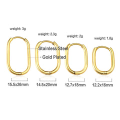 LUXUSTEEL Simple Hoop Earrings | Anti-Allergy Stainless Steel for Women alternate view