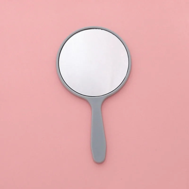 Handheld Portable Round Makeup Mirror | Compact Vanity Mirror for Travel lifestyle view