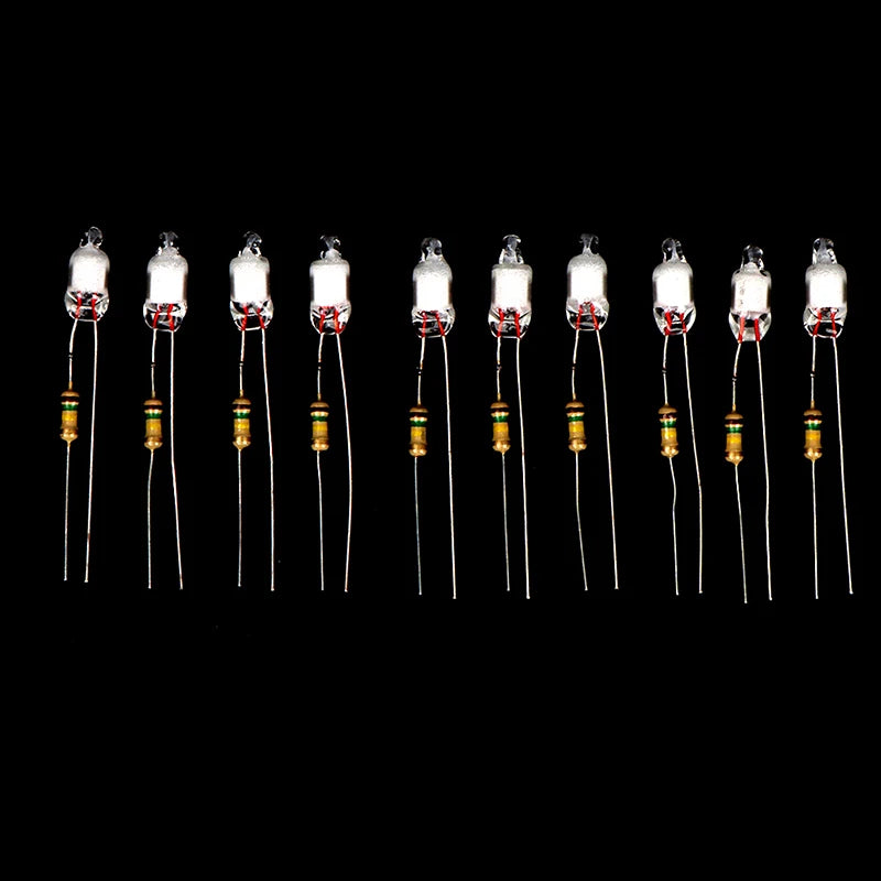Neon Indicator Light Bulbs 10-Pack | 220V with Built-In Resistor detail view