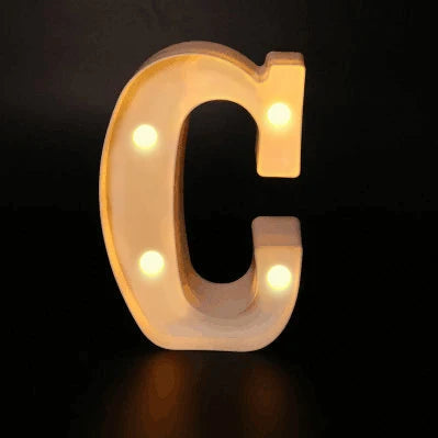 16cm Letter LED Night Light | Alphabet Luminous Decorative Lamp for Party additional angle