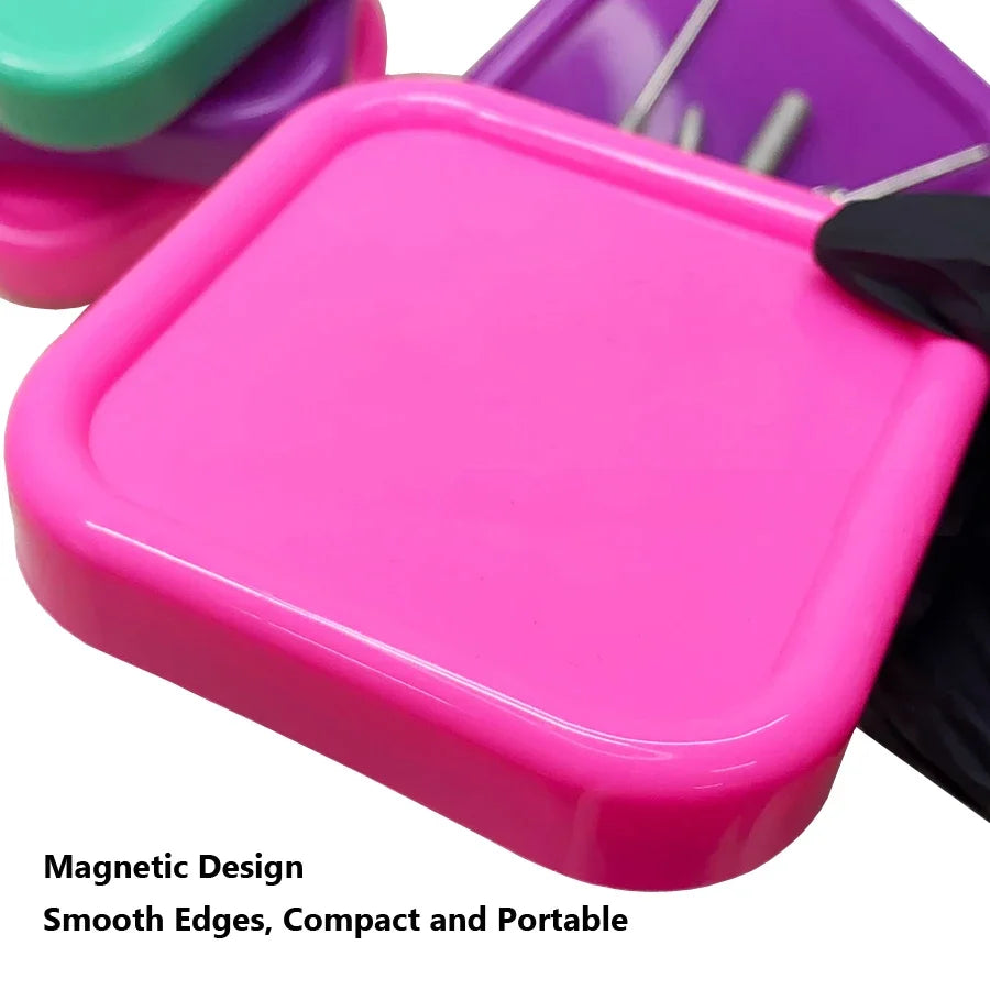 Portable Magnetic Nail Art Organizer Tray Cat Eyes Design Storage Container for Nail Grinding Heads Tool Holder