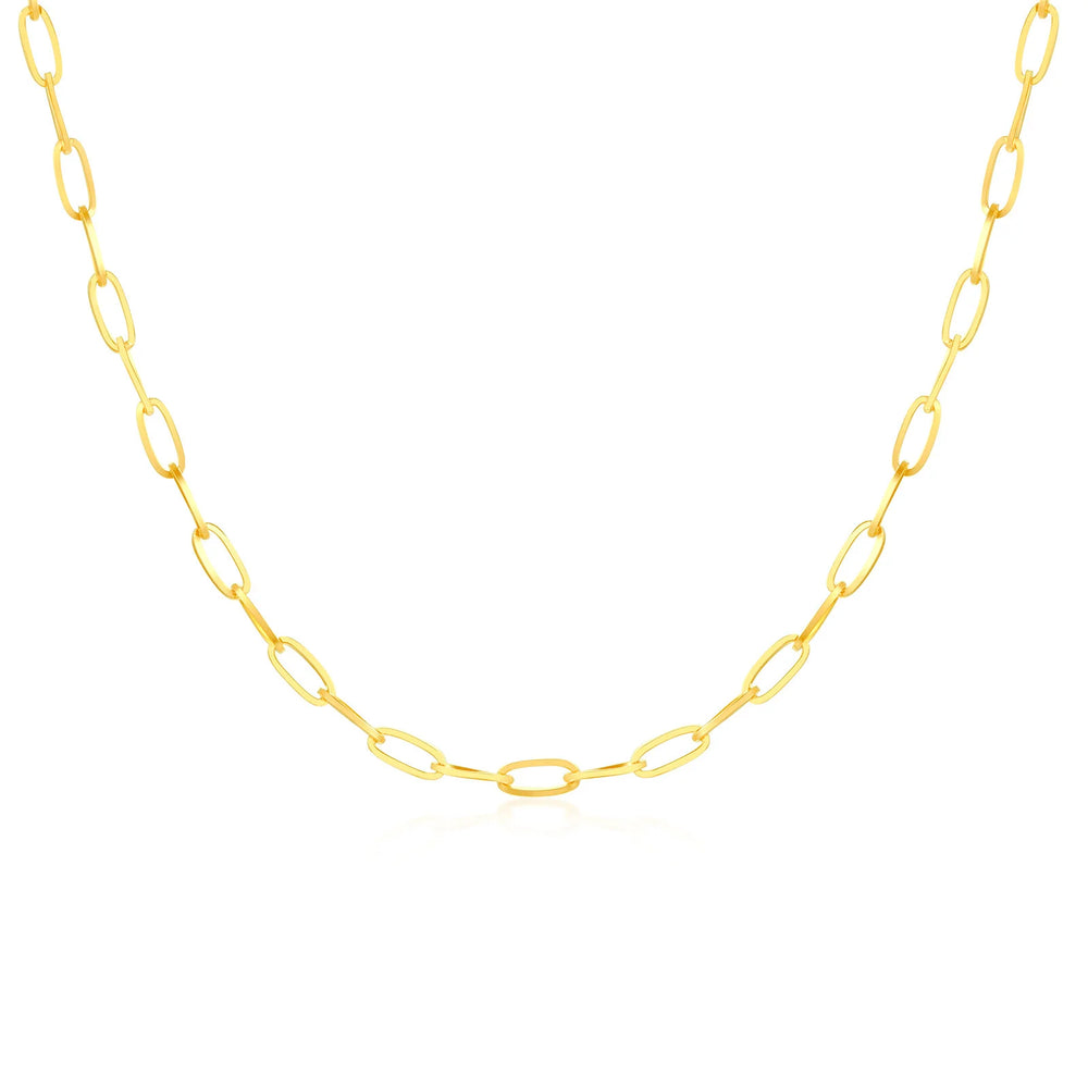 Vnox chic paperclip chain necklaces for women, rose gold color stainless steel rectangle detail view
