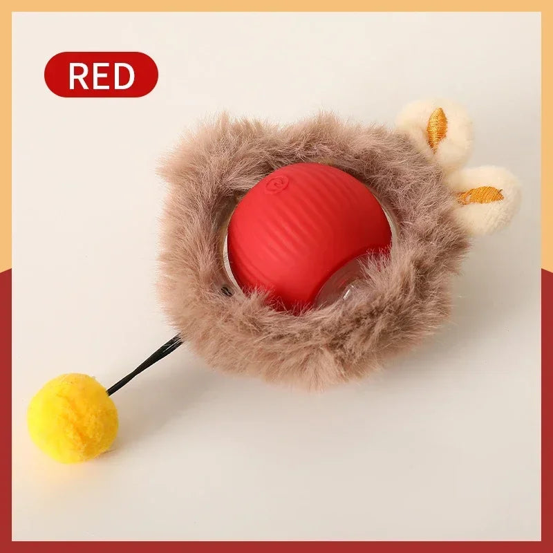 Interactive Cat Ball | Automatic Rolling Toy with Motion Sensors close-up view