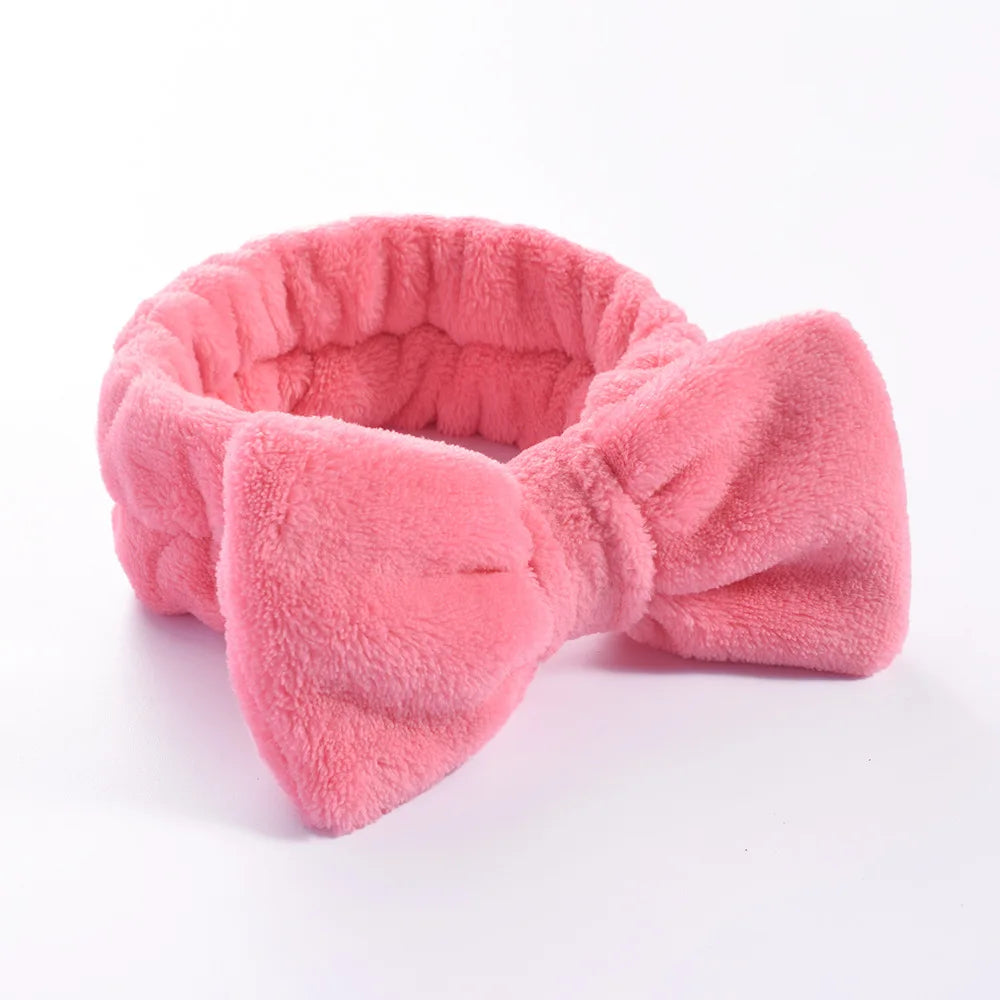 Soft Coral Fleece Headband Women Makeup Wash Face Spa Elastic Hair Band Fashion Femal lifestyle view