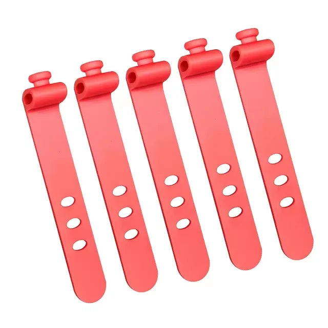 5/10pcs Cable Organizer Clip Strap Silicone Strap Line Storge Holder Cable Wire Wra additional angle