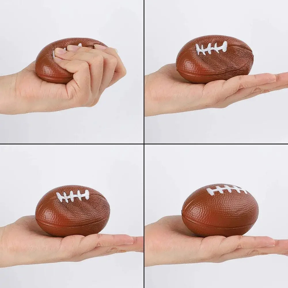 Mini PU Stress Relief Football | Soft Squeeze Ball for Kids and Adults close-up view
