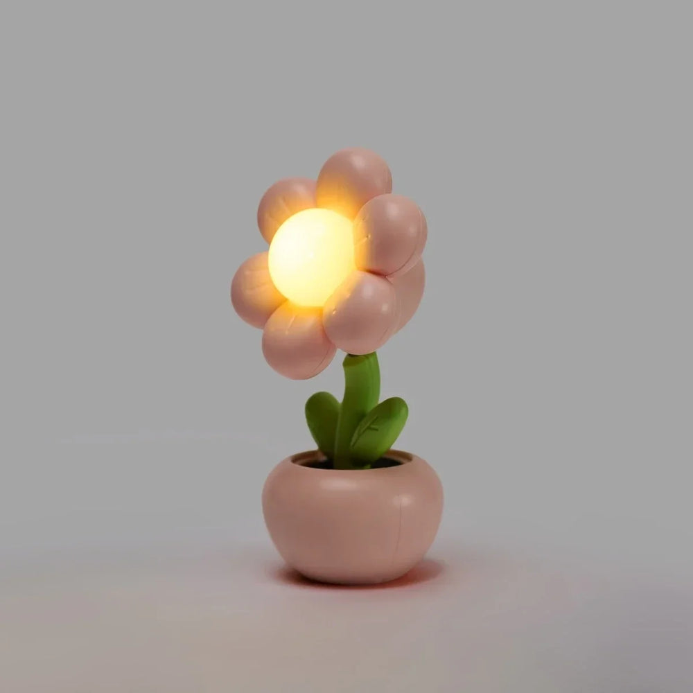 Mini LED Flower Night Light | Cute Table Lamp for Kids Bedroom additional angle
